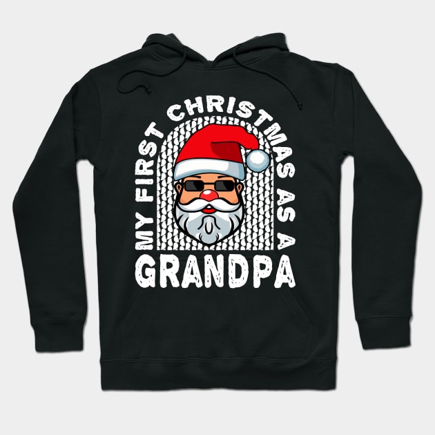 First Christmas Grandpa Santa Claus Family Hoodie by JaussZ